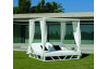 Lit de jardin balinaise multi-positions 2 personnes en aluminium et Dralon - Balinaise - blanc - Hevea