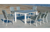 Ensemble table et fauteuils de jardin 6 personnes en aluminium et HPL - Camelia/catania - Hevea