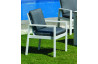 Fauteuil salon de jardin en aluminium et Dralon - Camelia - Hevea