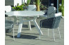 Ensemble table et fauteuils de jardin 6 personnes en aluminium et Krion - Montblanc/tulip - blanc - Hevea