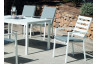 Ensemble table et fauteuils de jardin 6 personnes en aluminium et Dralon - Palma - Hevea