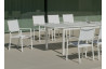 Ensemble table et fauteuils de jardin extensible 8 personnes en aluminium et textilène - Palma roma - Hevea