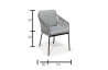 Ensemble table et fauteuils de jardin 6 personnes en aluminium et Krion - Rhodos/tulip - blanc - Hevea