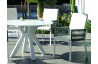 Ensemble table ronde et fauteuils de jardin 4 personnes en aluminium et Krion - Velonia/catania - blanc - Hevea