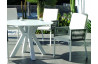 Ensemble table ronde et fauteuils de jardin 4 personnes en aluminium et Krion - Sumatra/catania - blanc - Hevea