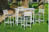 Ensemble haut table et fauteuils de jardin 4 personnes en aluminium et Dralon - Tropea - Hevea