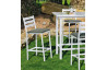 Ensemble haut table et fauteuils de jardin 4 personnes en aluminium et Dralon - Tropea - Hevea