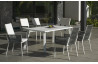 Ensemble table et fauteuils de jardin 6 personnes en aluminium et cordage - Dalas/catania - Hevea