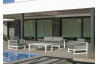 Salon de jardin bas 4 personnes en aluminium, dralon et cordage - Monterrey - Hevea