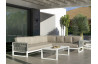 Salon de jardin bas d'angle 9 personnes en aluminium et cordage - Monterrey - Hevea