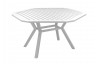 Table salon de jardin hexagonale 6 personnes en aluminium - Brasilia - Hevea