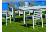 Table salon de jardin 8 personnes en aluminium et HPL - Camelia - Hevea