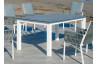 Table salon de jardin 8 personnes en aluminium et HPL - Camelia - Hevea