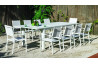 Table salon de jardin extensible 12 personnes en aluminium - Camelia - blanche - Hevea