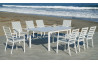 Table salon de jardin extensible 8 personnes en aluminium et HPL - Palma - Hevea