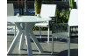 Table ronde salon de jardin 4 personnes en aluminium et Krion - Velonia - blanche - Hevea