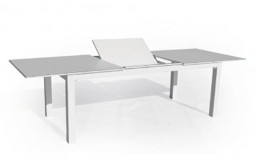 Table salon de jardin extensible 12 personnes en aluminium et HPL - Camelia - Hevea