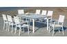 Table salon de jardin 8 personnes en aluminium et HPL - Palma - Hevea