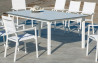 Table salon de jardin 8 personnes en aluminium et HPL - Palma - Hevea