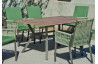 Ensemble table et fauteuils de jardin 6 personnes en aluminium et Neolith - Boheme saigon /catania - Hevea