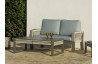 Salon de jardin bas 6 personnes en aluminium et cordage - Estambul - Hevea