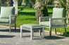 Salon de jardin bas 6 personnes en aluminium et cordage - Havana - champagne - Hevea