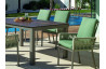 Ensemble table et fauteuils de jardin 6 personnes en aluminium et HPL - Camelia/catania - Hevea