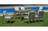 Table salon de jardin 8 personnes en aluminium et HPL - Camelia - Hevea