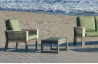 Salon de jardin bas 7 personnes en aluminium et cordage - Estambul - Hevea