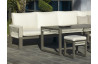 Salon de jardin bas d'angle 8 personnes en aluminium et cordage - Estambul - Hevea