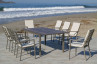 Table salon de jardin extensible 8 personnes en aluminium et HPL - Palma - Hevea