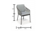 Fauteuil salon de jardin en aluminium et cordage - Tulip - Hevea