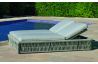 Bain de soleil double multi-positions en aluminium et cordage - Cayman - anthracite - Hevea