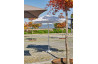 Parasol de jardin ouverture push-up EOLO 250x250 cm en aluminium laqué et toile polyester EZPELETA