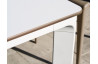 Table de jardin carrée empilable MEET80 en aluminium et HPL 2 personnes EZPELETA