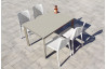 Table de jardin rectangulaire MEET en aluminium et HPL 4 personnes EZPELETA