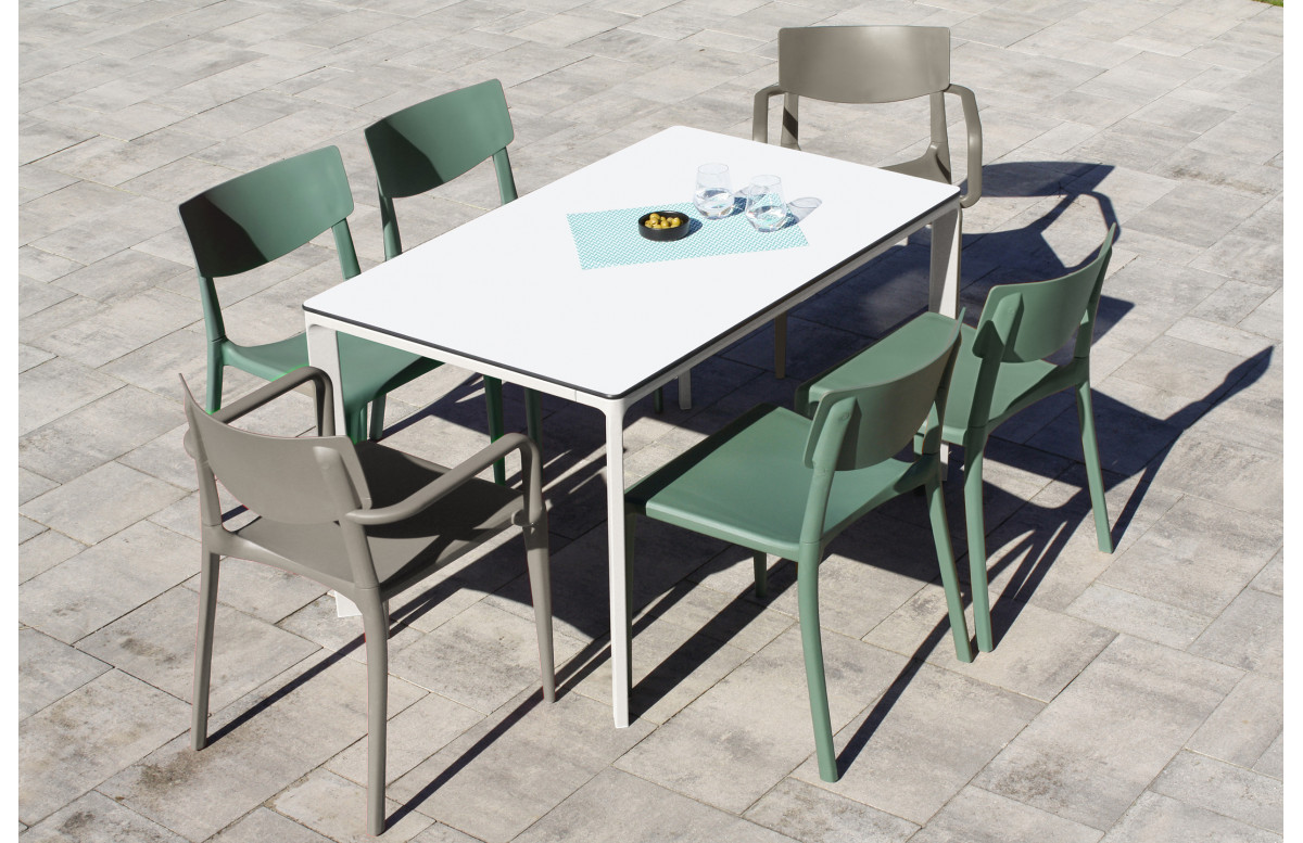 Ensemble table et chaises de jardin 6 personnes Ezpeleta Meet-Town Ensemble table et chaises de jardin 6 personnes Ezpeleta Meet-Town