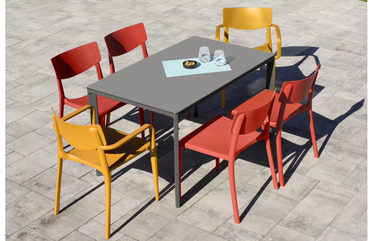 Ensemble table et chaises de jardin 6 personnes Ezpeleta Meet-Town