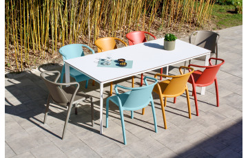 Ensemble table et chaises de jardin 8 personnes Ezpeleta Meet-Fado