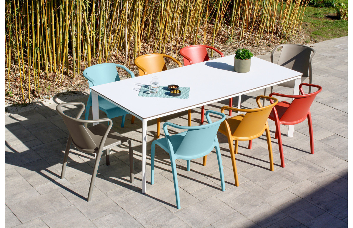 Ensemble table et chaises de jardin 8 personnes Ezpeleta Meet-Fado