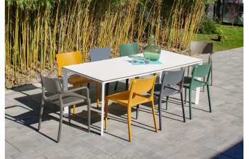 Ensemble table et chaises de jardin 8 personnes Ezpeleta Meet-Town