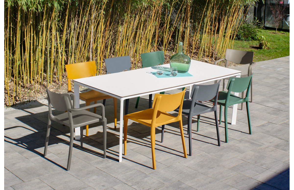 Ensemble table et chaises de jardin 8 personnes Ezpeleta Meet-Town