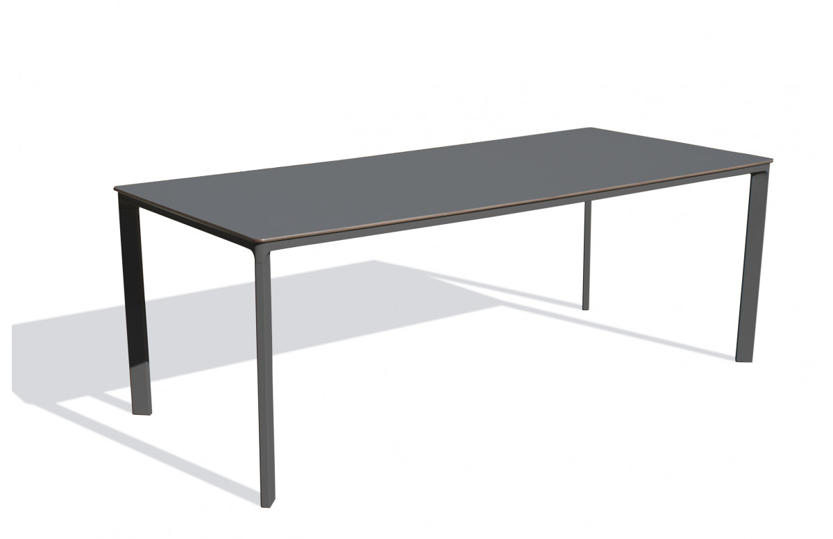 Table de jardin rectangulaire MEET en aluminium et HPL 6 à 8 personnes EZPELETA
