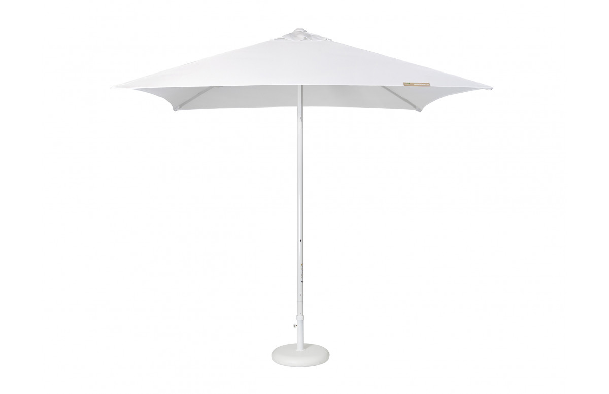 Parasol de jardin ouverture push-up EOLO 250x250 cm en aluminium laqué et toile polyester EZPELETA