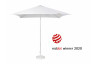 Parasol de jardin ouverture push-up EOLO 250x250 cm en aluminium laqué et toile polyester EZPELETA