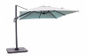 Parasol de jardin déporté inclinable gris SEVILLA 2,5x2,5m en aluminium et toile polyester DCB GARDEN