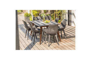 Table salon de jardin 4-6 personnes en aluminium rectangulaire DCB Garden SCANDI