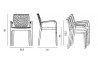 Chaise salon de jardin empilable en polypropylène GRUVYER