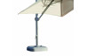 Parasol 3,5x3,5m déporté inclinable en aluminium et polyester - Roma - beige - Hevea