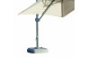 Parasol 3,5x3,5m déporté inclinable en aluminium et polyester - Roma - beige - Hevea